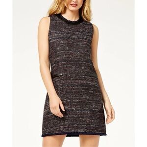 Zoe By Rachel Zoe Women Tweed Sheath Sleeveless Mini Dress US10 Classic Preppy